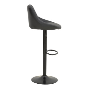 Scaun de bar Boronez, negru, 47x49x112 cm - Img 4
