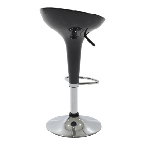 Scaun de bar Felice, negru/argintiu, 40x43x84 cm - Img 2