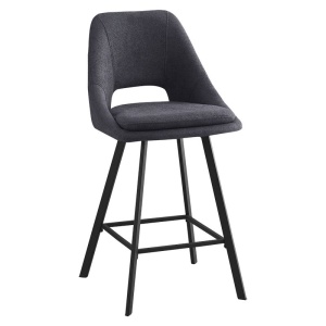 Scaun de bar Initiate, bej/negru, 48x56x98 cm