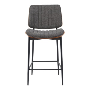 Scaun de bar Kathy, nuc/gri, 48.5x52.5x96 cm - Img 4