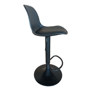 Scaun de bar Louser, negru, 44x46x114 cm - Img 2