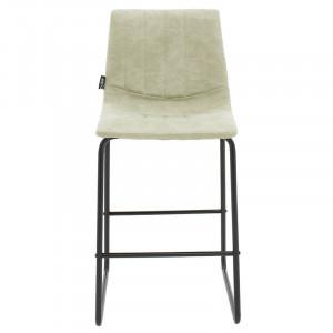 Scaun de bar Model Desirable, Negru/Gri deschis, 44x55x97 cm - Img 4