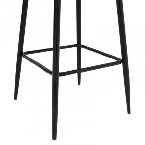 Scaun de bar Model Empower, Gri maroniu/Negru, 49x49x97 cm - Img 6