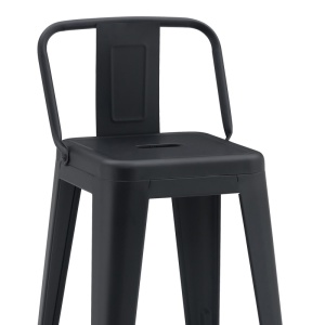 Scaun de Bar pentru Exterior Model Utopia, Negru, 42x42x86 cm - Img 2