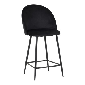 Scaun de bar Perch, negru, 50x43x99 cm