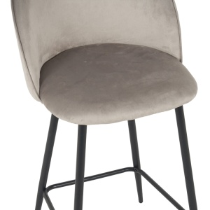 Scaun de bar Perch, negru/gri, 50x43x99 cm - Img 5