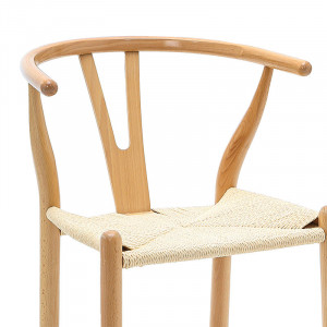 Scaun de bar Sandra lemn - rope culoare lemn natural - Img 6