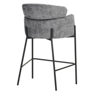 Scaun de bar Tolerse, gri deschis/negru, 55x60x97 cm - Img 2