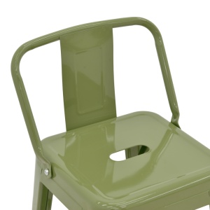 Scaun de bar Utopia, verde măsliniu închis, 42x42x97 cm - Img 5