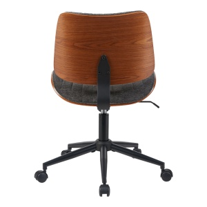 Scaun de birou Amani, gri/nuc, 52x54x90.5 cm - Img 5