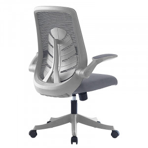 Scaun de birou Enrich cu plasa din material textil de culoare gri - Img 2