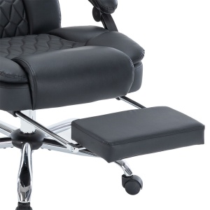 Scaun de birou pentru director Thrive Premium Quality mecanism de masaj de calitate superioara - incalzit spate piele ecologica negru - Img 9