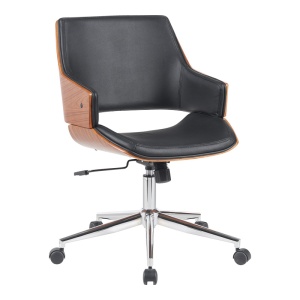 Scaun de birou Setulo, negru, 53x61x79-89 cm