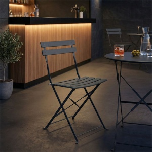 Scaun de Exterior/Bistro, gri antracit, 42x46x82 cm - Img 2