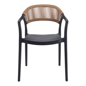 Scaun de Gradina Ankara, negru, 54x55.5x77 cm - Img 5