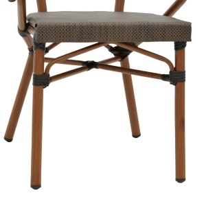 Scaun de grădină Isaia Negru 57x57x83 cm - Img 8