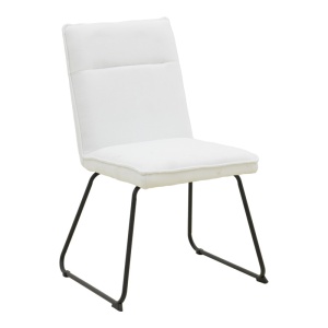Scaun dining Essential, tapițat cu material textil, Alb/Negru, 54 × 59 × 89 cm - Img 2