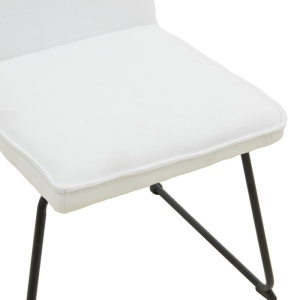 Scaun dining Essential, tapițat cu material textil, Alb/Negru, 54 × 59 × 89 cm - Img 8