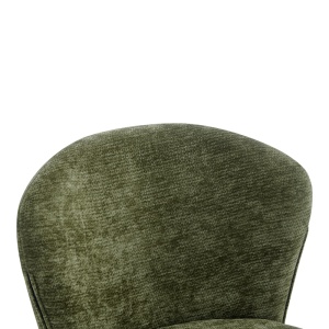 Scaun dining Mercy, tapițat cu material textil, Verde măsliniu/Negru, 57 × 60,5 × 79 cm - Img 6