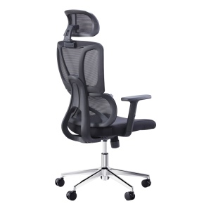 Scaun directorial Aish, negru, 64x66x120-130 cm - Img 3