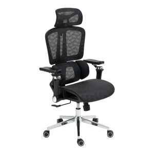 Scaun directorial Jeffer, negru, 67x62x115-125 cm - Img 8