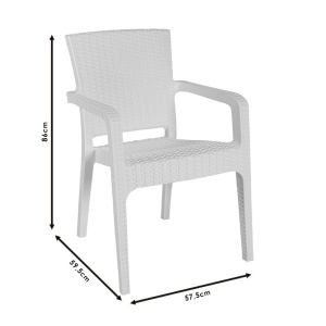 Scaun exterior Halcyon plastic culoare cappuccino - Img 4