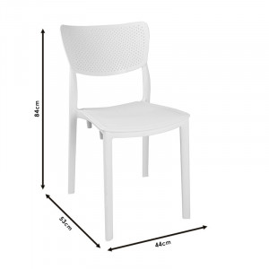 Scaun exterior Ignite plastic culoare alba - Img 4