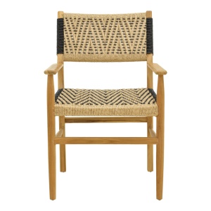 Scaun Fermilo, natural/negru, 55x67x86 cm - Img 5