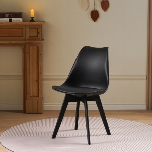 Scaun Gaston, negru, 48.5x53.5x81.5 cm - Img 2