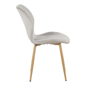 Scaun Jelour, gri/natural, 46.5x60x84 cm - Img 3
