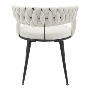 Scaun Model Alkia, Crem/Negru, 60x57x68 cm - Img 5