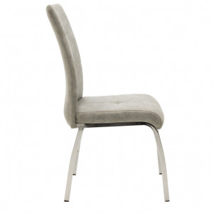 Scaun Model Ariadne, Gri/Crom, 43x63x96 cm - Img 4