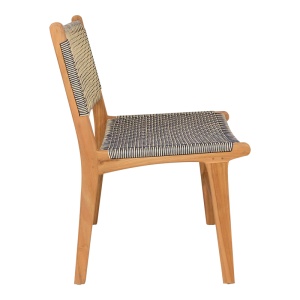 Scaun Model Darien, Natur/Negru/Crem, 52x62x86 cm - Img 3