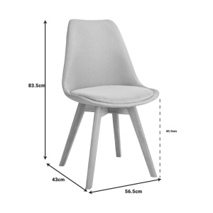 Scaun Model Gaston, Bej/Natur, 48x55x83 cm - Img 7
