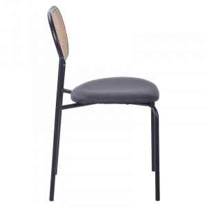 Scaun Model James, Negru/Bej, 46.5x50x79.5 cm - Img 3