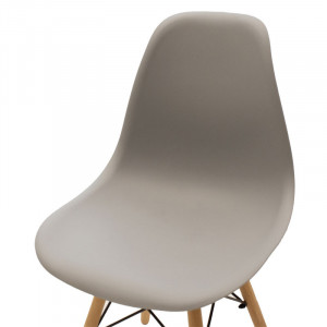 Scaun Model Julita, Natur/Gri/Negru, 46x50x82 cm - Img 5