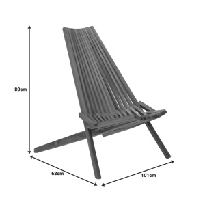 Scaun Model lounge, Natur, 101x63x80 cm - Img 8