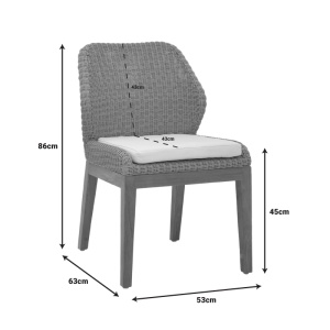 Scaun Model Swinton, Natur/Crem, 53x63x86 cm - Img 7