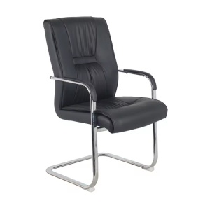 Scaun pentru vizitatori Nioze, negru/crom, 57x50x95 cm
