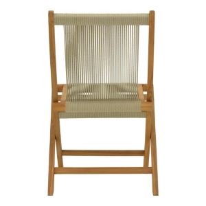 Scaun pliabil Model Banou, Natur, 52.5x56x89 cm - Img 5