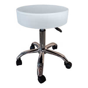 Scaun rotativ Tebere, alb, 35x46-59 cm