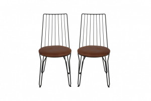 Set 2 scaune Model Ada, Maro, 44x44x84 cm - Img 2