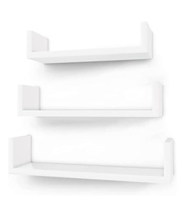 Set 3 Etajere Suspendate Model Miriam, Alb, 40x10x9 cm - Img 2