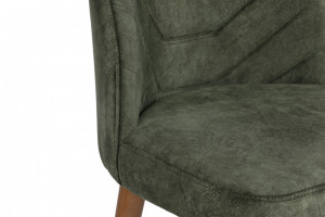 Set 4 scaune Model Dallas, Verde/Nuc, 50x49x90 cm - Img 6