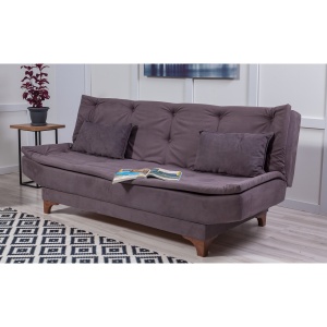 Set canapea extensibilă Kelebek Antracit 190x90x85 cm - Img 2