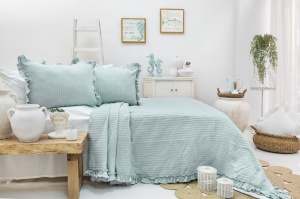 Set Cuvertura Pique Model Martha Mint