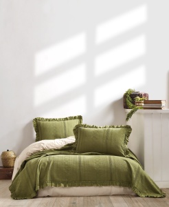 Set Cuvertura Pique Model Tziana Khaki