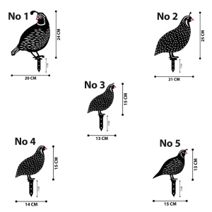 Set de accesorii metalice decorative pentru gradina Quails Negru 21x25 cm - Img 8