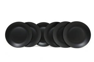 Set farfurii, 6 bucati Shadow Moon Negru 25x25x3.7 cm - Img 2