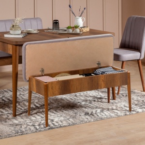 Set Masa si Scaune 5 Piese Vina 0701 - Soho, Walnut - Img 12